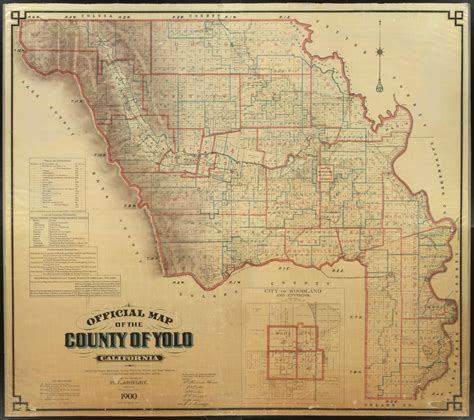 Official Map Of Yolo County California 1900 David Rumsey
