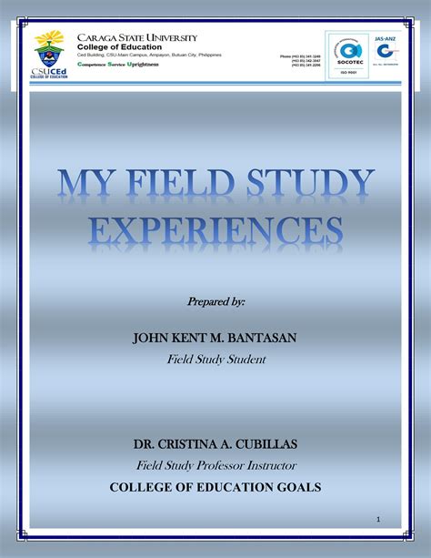 My Field Study Experiences By Fs1 Johnkent Issuu