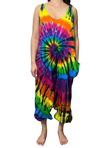 tie dye harem jumpsuit tie dye rainbow fashion tie dye harem jumpsuit