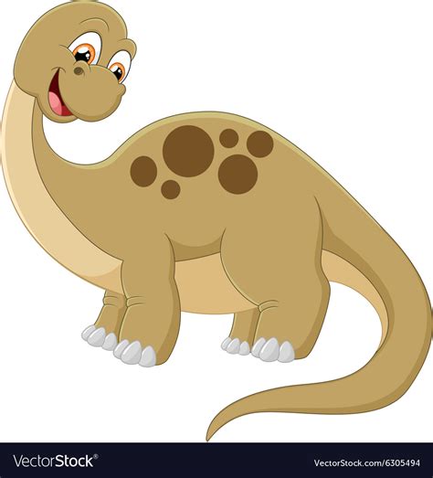 Long Neck Dinosaur Royalty Free Vector Image Vectorstock