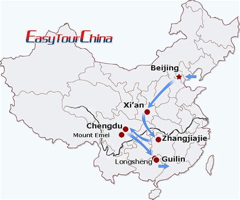 Li River China Map Table Rock Lake Map