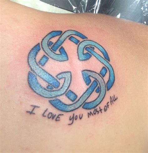 Celtic Knot Meaning Father Daughter With Fathers Handwriting Tattoo