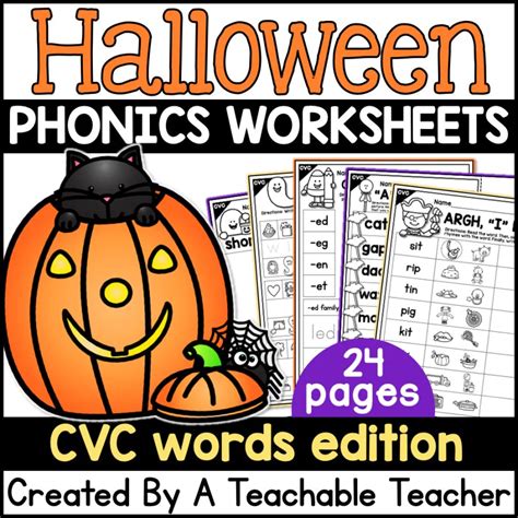 Halloween Cvc Words Worksheets Targeted And Terrific