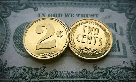 Two Cents Coin Literally Give Your 2 Cents With A 2¢ Coin Zfg Inc Zero Fucks Coin