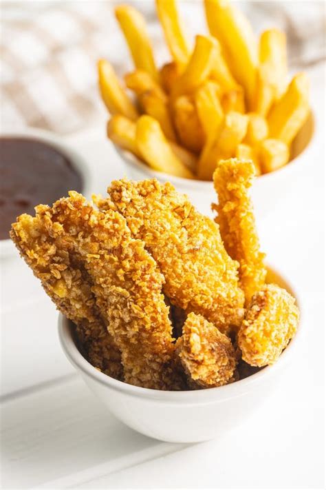 Breaded Fried Chicken Strips Stock Photo Image Of American Crumbs