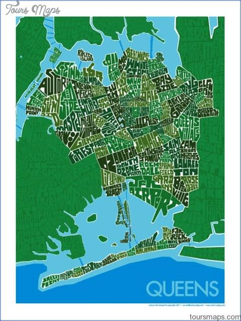 Queens New York Map Neighborhood
