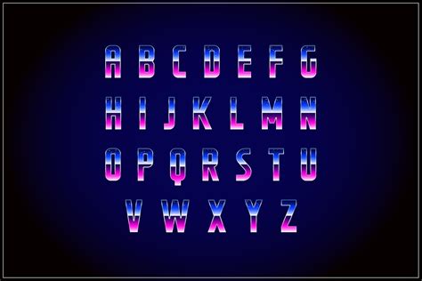 Retrofuturism Otf Vaporwave Font Vaporwave Synthwave Creative