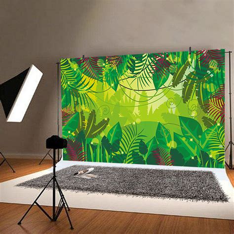 5x3ft 7x5ft 9x6ft Green Tropical Rain Forest Photography Backdrop