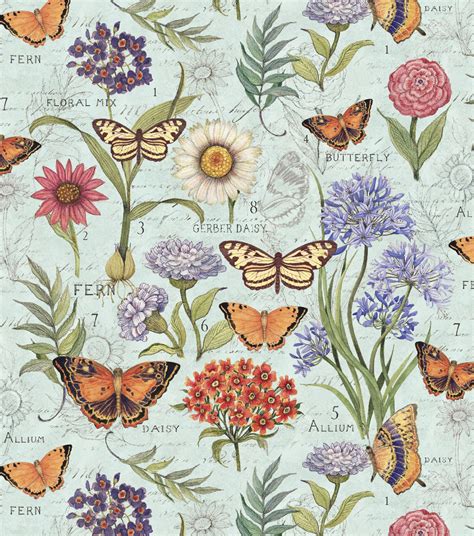 Premium Cotton Fabric Butterflies And Floral Joann