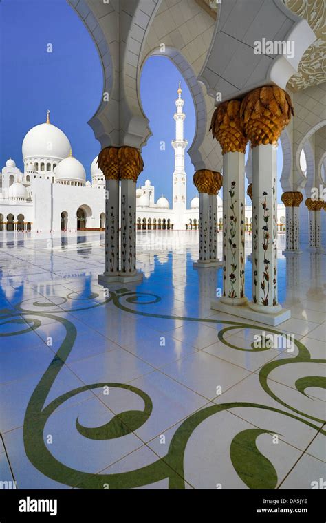 United Arab Emirates Uae Middle East Abu Dhabi City Sheikh Zayed Mosque Mosque Zayed