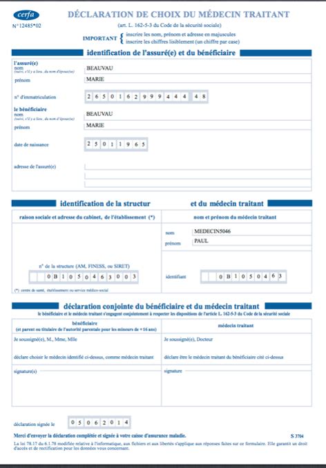 Pdf Télécharger Formulaire Medecin De Famille Cnam Gratuit Pdf