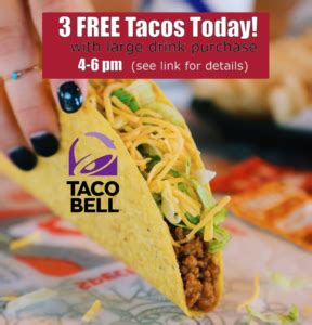 Taco bell is celebrating the new lunar phase, dubbed taco moon for its resemblance, by giving away free crunchy tacos on tuesday, may 4, 2021. Taco Bell Dbacks Food Deal 2019 ~ 3 Free Tacos (buy drink ...