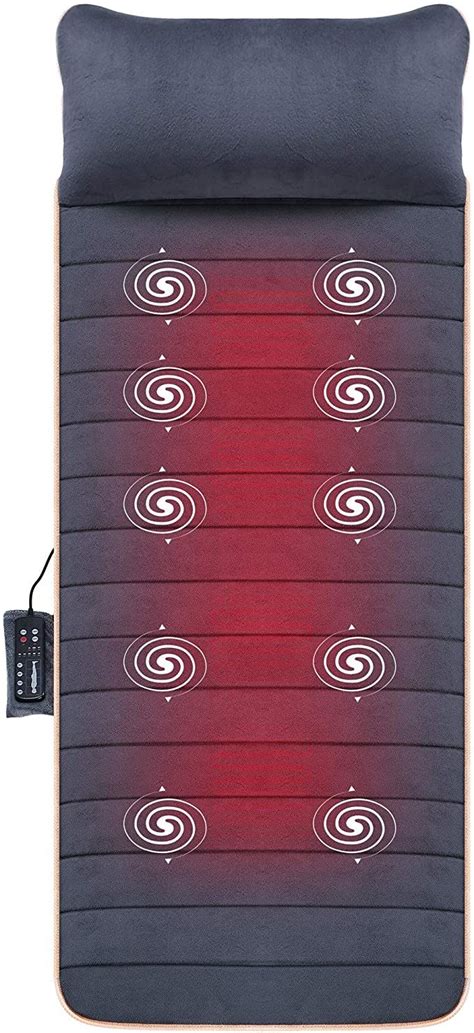 Massage Mat With 10 Vibrating Motors And 4 Therapy Heating