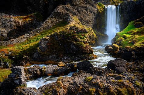 Waterfalls Waterfall Cliff Iceland Nature Hd Wallpaper Peakpx