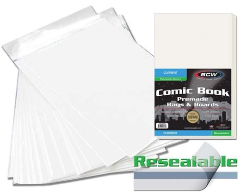 Bcw Resealable Comic Bags And Boards Set Premade Current At Mighty