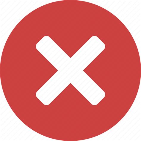 Cancel Circle Close Delete Dismiss Red Remove Icon