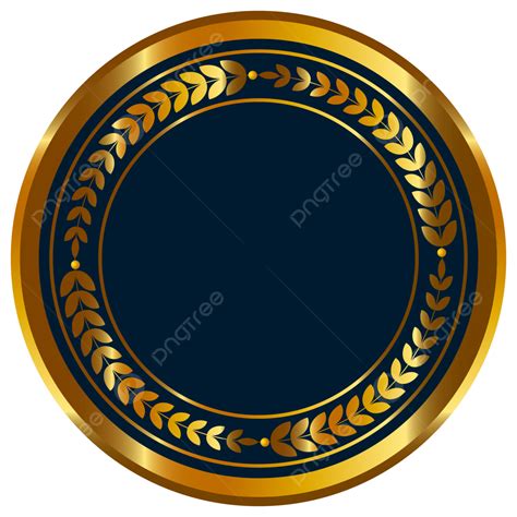 Golden Circle Badge Award Gold Circle Circle Gold Png And Vector