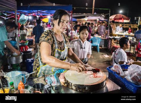 Street Market In The Hpa An Myanmar Asia Stock Photo Alamy