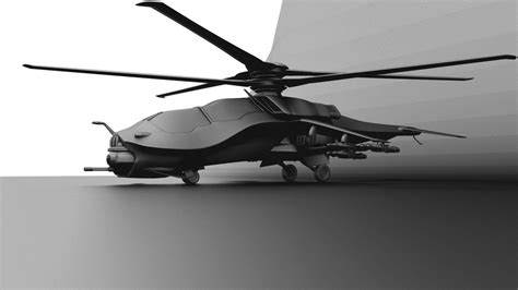 Futuristic Helicopter Gunship