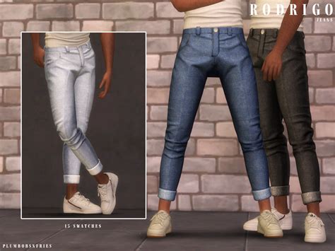 The Sims Resource Rodrigo Jeans Rolled Up Jeans Cut Jeans Jeans