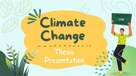 Yellow And Green Colorful Illustrative Climate Change Thesis Free Presentation Template