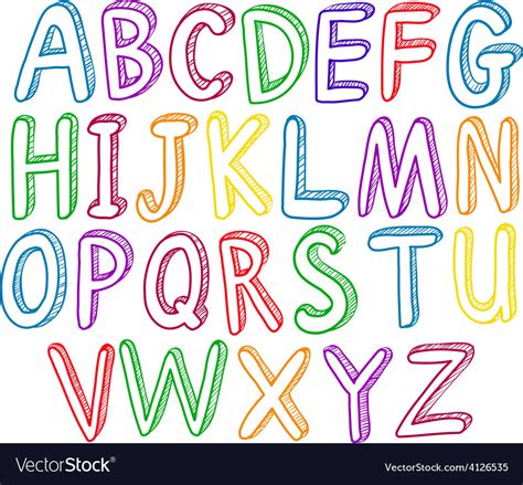 Rainbow Alphabet Printable Letters Printable Alphabet Letters Alphabet