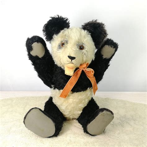 Steiff Panda Teddy Bear 14 Inches Vintage 1951 To 61 Only Etsy