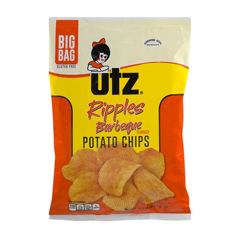 Utz Ripples Barbeque Potato Chips 145 Oz