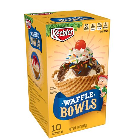 Keebler Waffle Bowls 3 Oz 10 Count