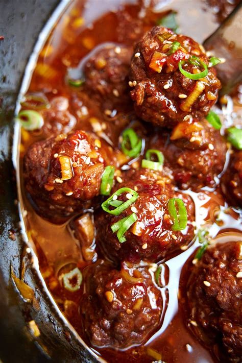 Asian Meatballs Cooked In A Crock Pot Tender Juicy And Delicious Quick