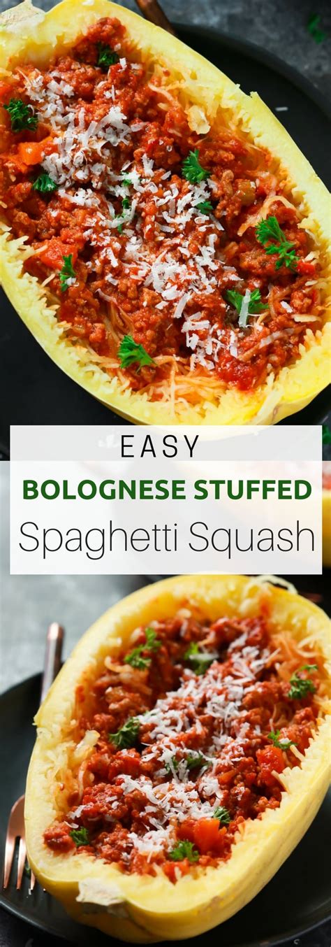 Easy Bolognese Stuffed Spaghetti Squash Primavera Kitchen