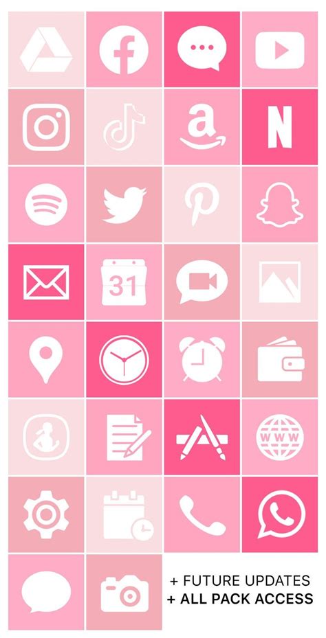Pink Aesthetic App Icons Settings