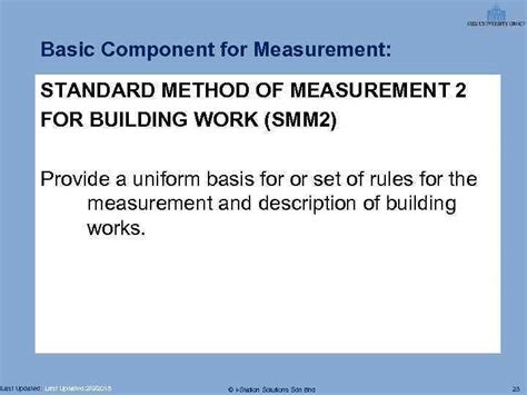 Last Updated 2 9 2018 Introduction Of Measurement Of Building