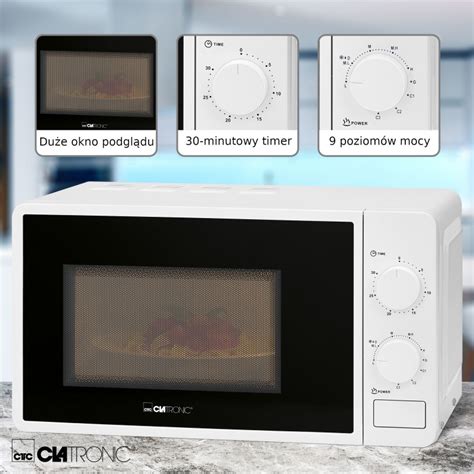 Kuchenka mikrofalowa z grillem Clatronic MWG 792 biała Proficook