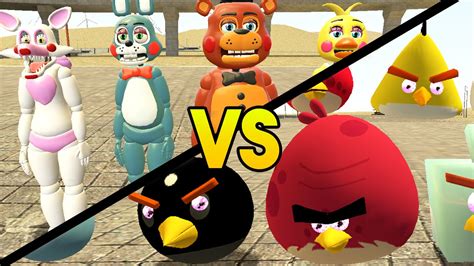 Garrys Mod Angry Birds Vs Animatronics Gmod Fnaf Sandbox Funny Moments Fnaf Vs Angry Birds