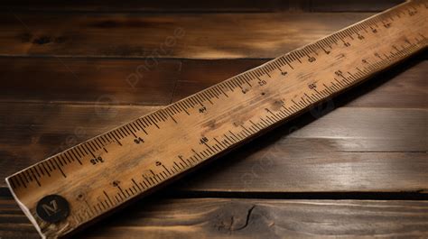 Ruler Is Displayed On A Wood Surface Background Pictures Of Rulers