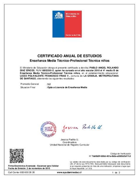 Pdf Certificado De Estudios Luis Humberto