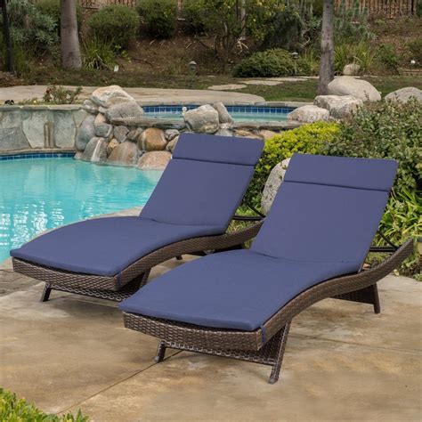 Wrapped in commercial grade weather and uv resistant pe. Lakeport Outdoor Adjustable Chaise Lounge Chairs w ...