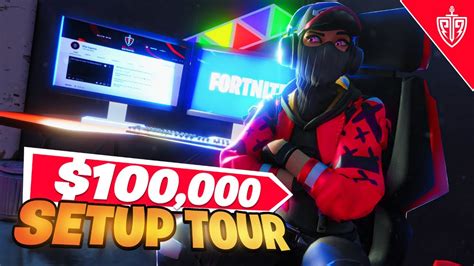 100000 Fortnite Pro Gaming Setup Tours 2022 Youtube