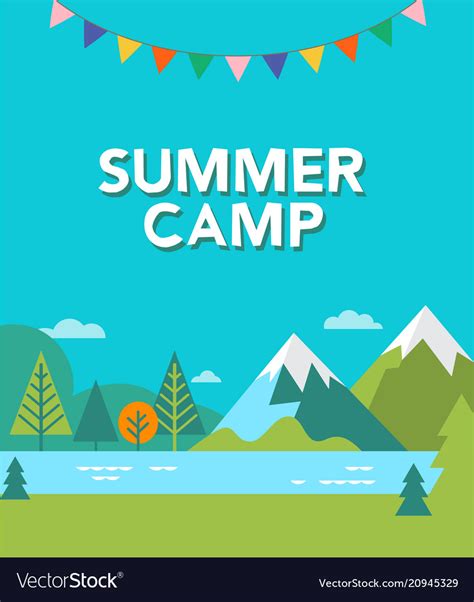 Summer Camp Background Royalty Free Vector Image