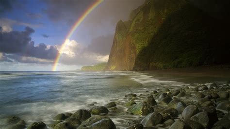 Rainbow in Maui Hawaii HD Beach Wallpapers 1080p | Hawaii beaches, Maui hawaii beaches, Maui hawaii