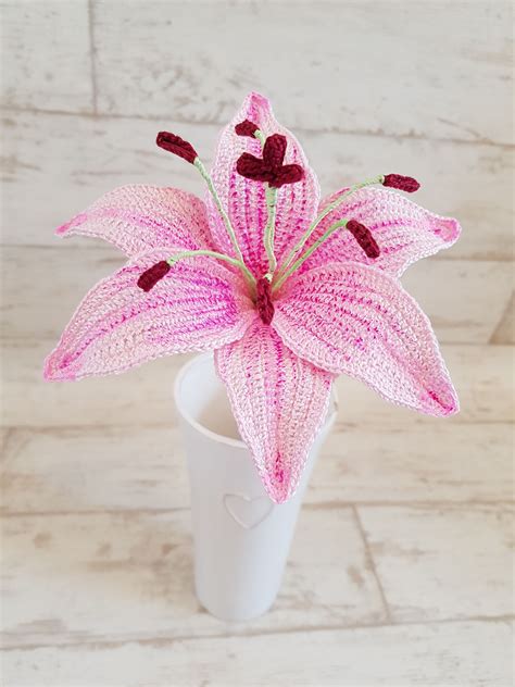 Maybe you would like to learn more about one of these? Crochet Lily Flower Pattern photo tutorial Tiger Lily ...