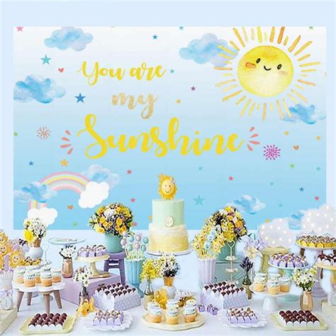 You Are My Sunshine Party Banner For Baby Shower Birthday Dessert Table Decoration Party