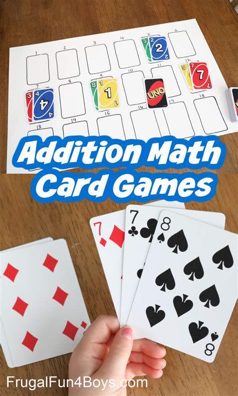 First Grade Math Games Addition Card Games Frugal Fun For Boys And
