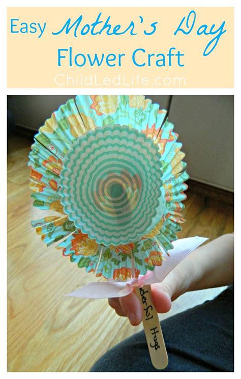 Easy Mothers Day Flower Craft Child Led Life