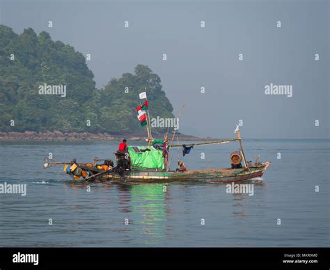 Small Fishing Vessel At The Myeik Archipelago Formerly The Mergui