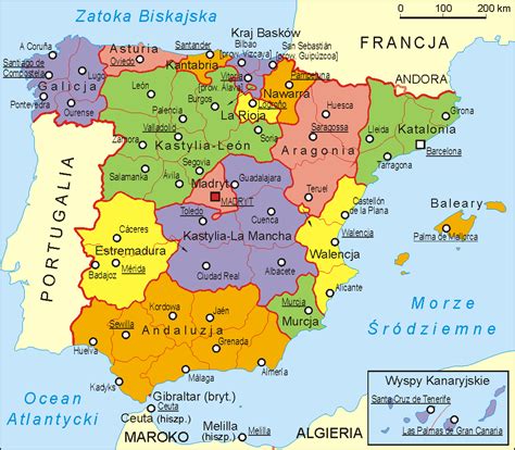 Mapa De España Geografía Política