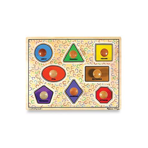 Melissa And Doug Wooden Jumbo Shapes Knob Puzzle Buybuy Baby