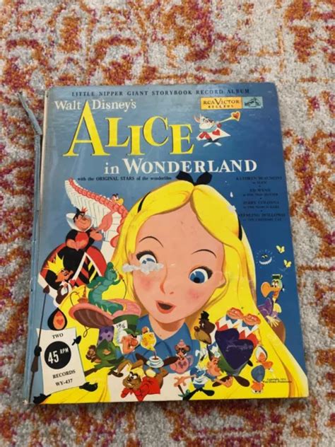 Walt Disney Alice In Wonderland Storybook Record Little Nipper Rca 1951