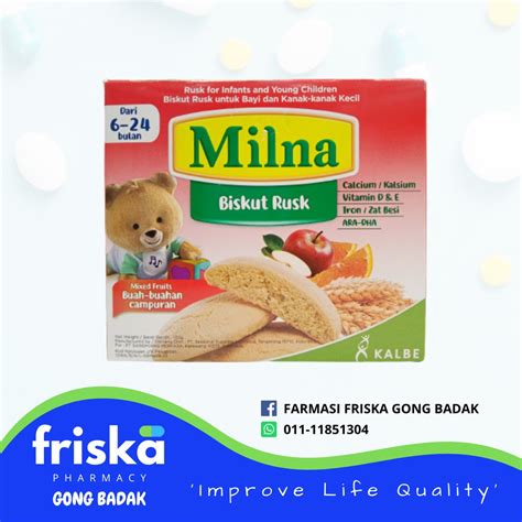 Milna Rusk Baby Biscuit 130g Mixed Fruitsoriginal Shopee Malaysia